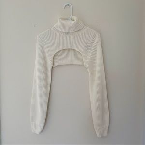h&m cropped turtleneck sweater